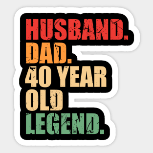 40th birthday Sticker